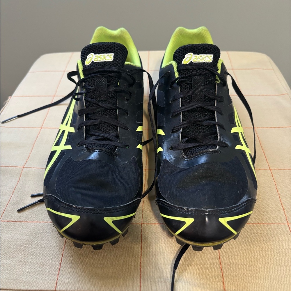 ASICS Spikes Hyper MD 5 Track & Field Black Flash Yellow Size 8.5